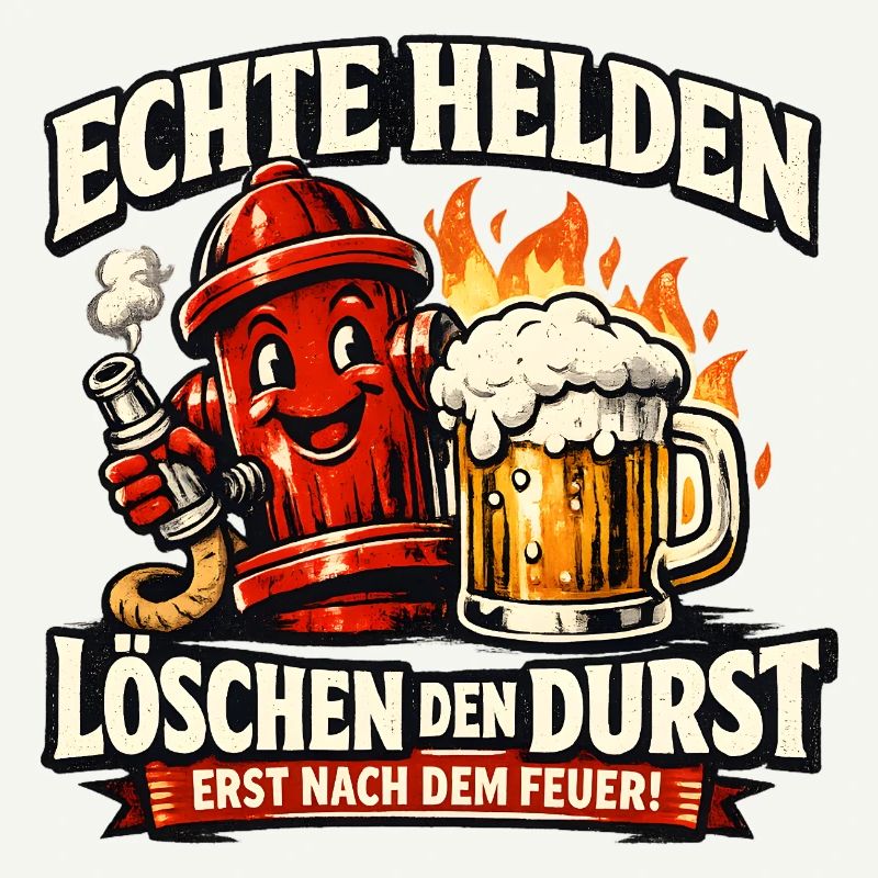 Echte Helden löschen den Durst