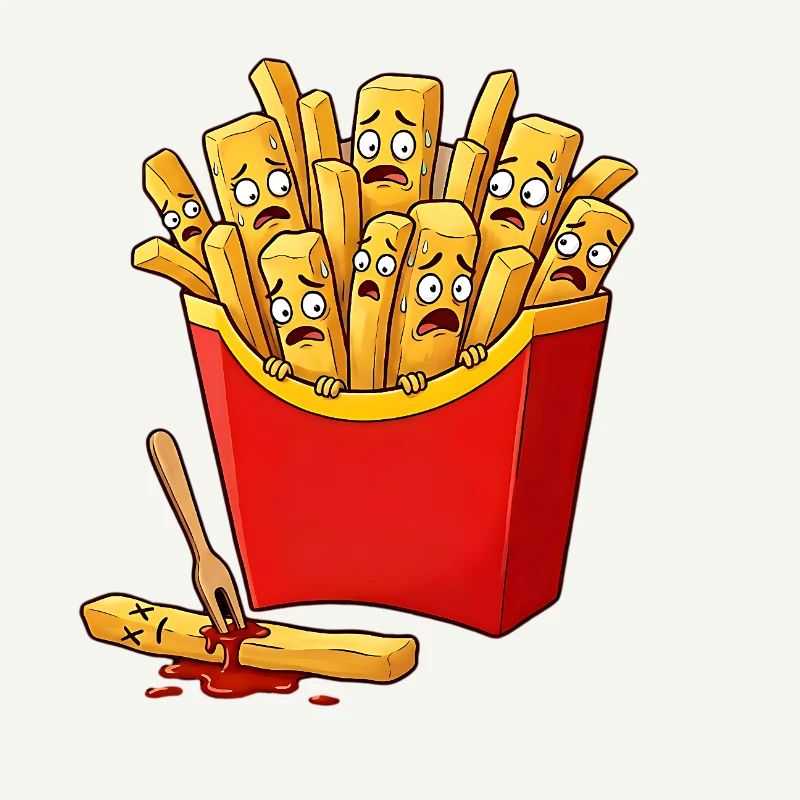 Frites effrayées - Conception de bandes dessinées