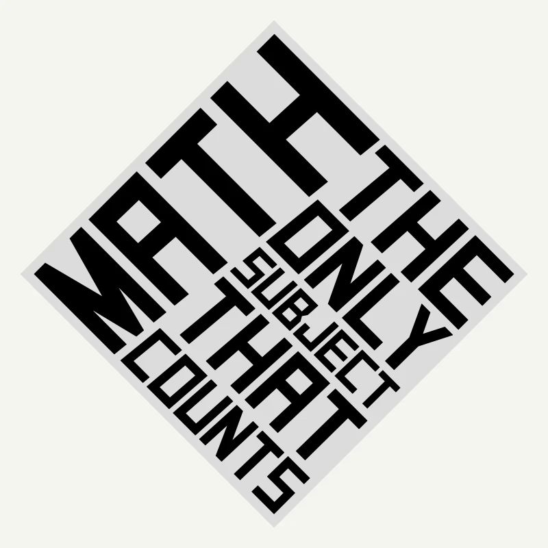 Math The Only Subject That Counts Nerd Mathe Logo