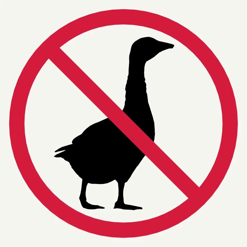 Signe interdit d'oie