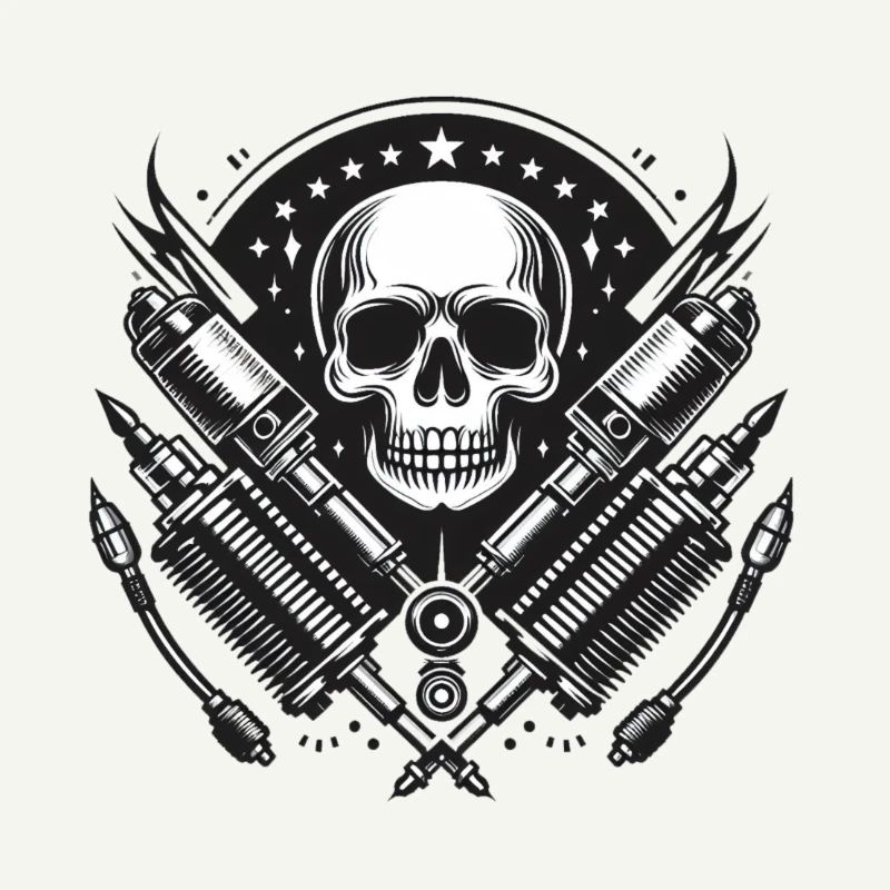 Conception de crâne de motard 1