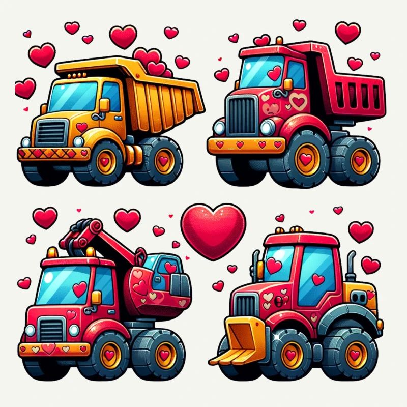 Tiny Builders' Affection - Construction T-Shirt