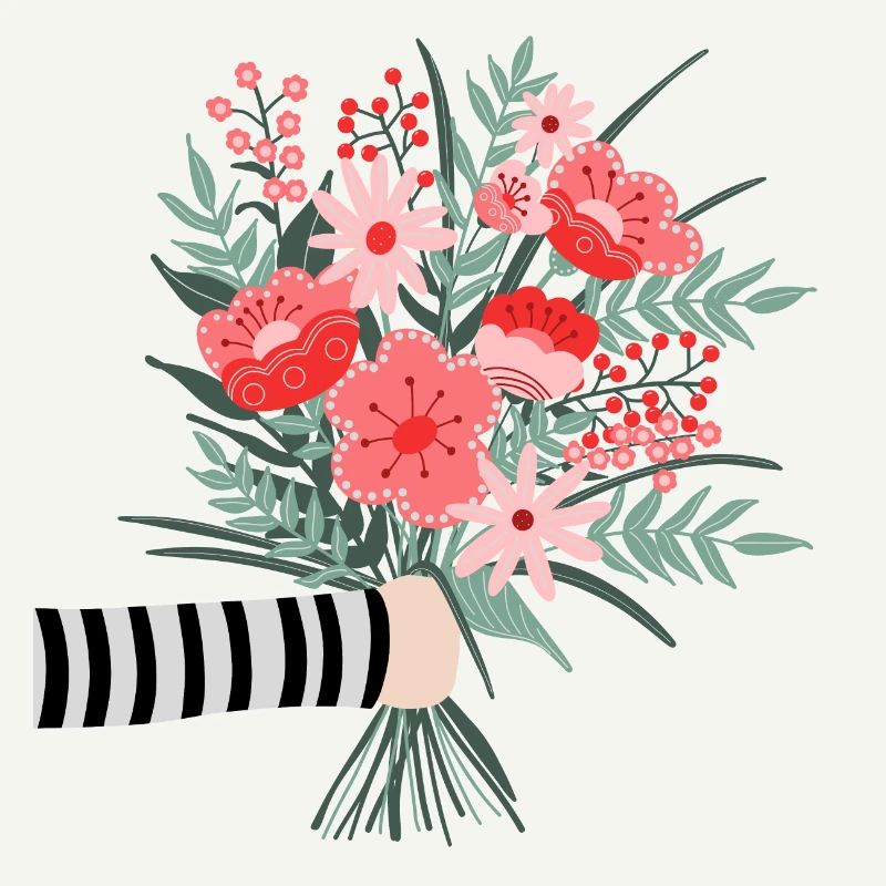 Dites simplement merci - une chère salutation aux fleurs