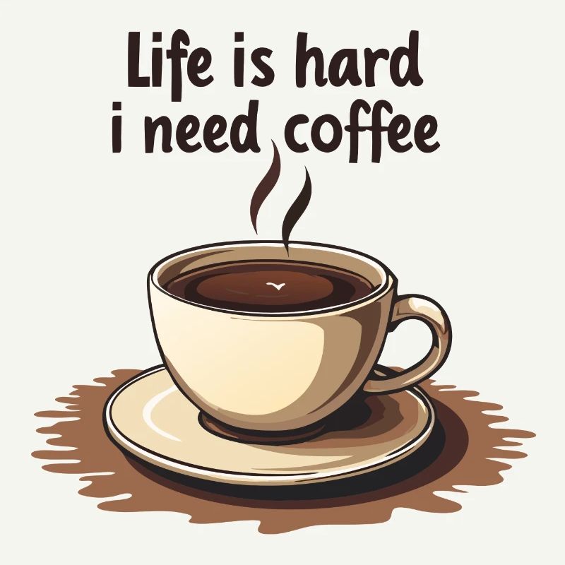 Coffee cup with text motivation