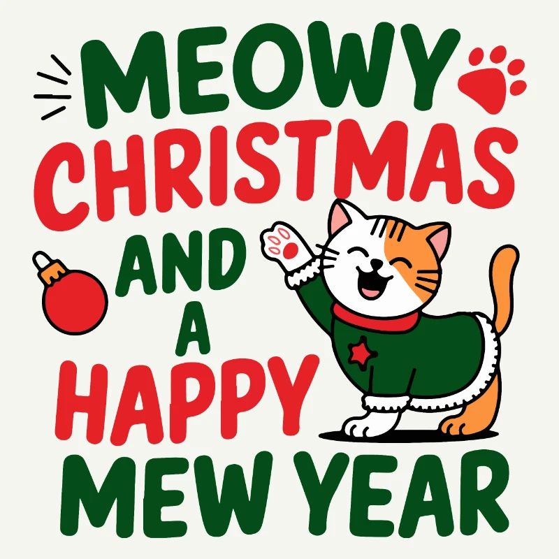 Conception de l’année du chat festif