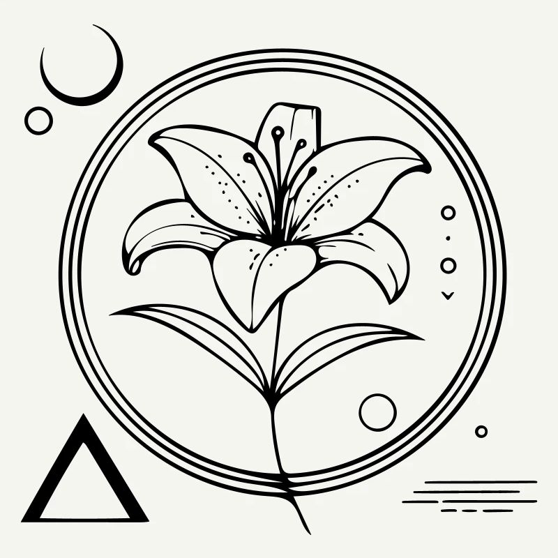 Géométrie florale – le lys comme symbole