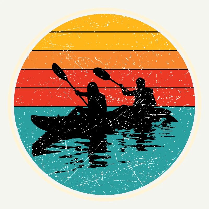 Kajak Duo Circle bei Sonnenuntergang