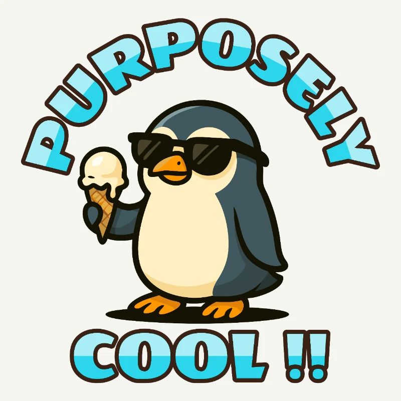 Cooler Pinguin mit Eis