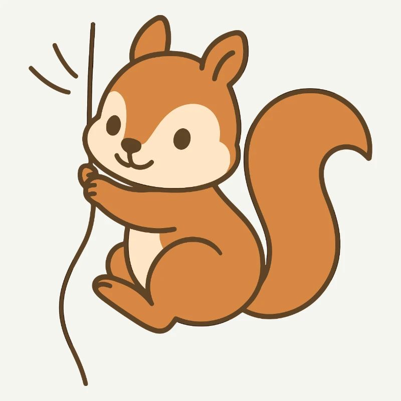 Eingekuschelt Eichhörnchen
