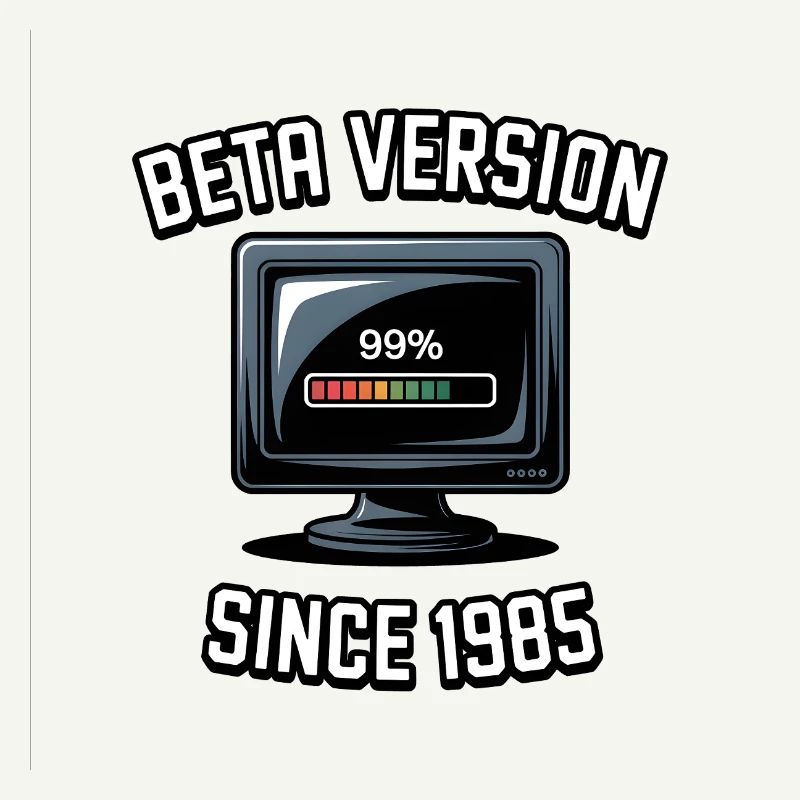 Retro Computer Progress Design