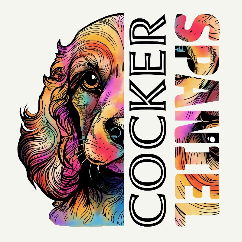 Colorful Cocker Spaniel