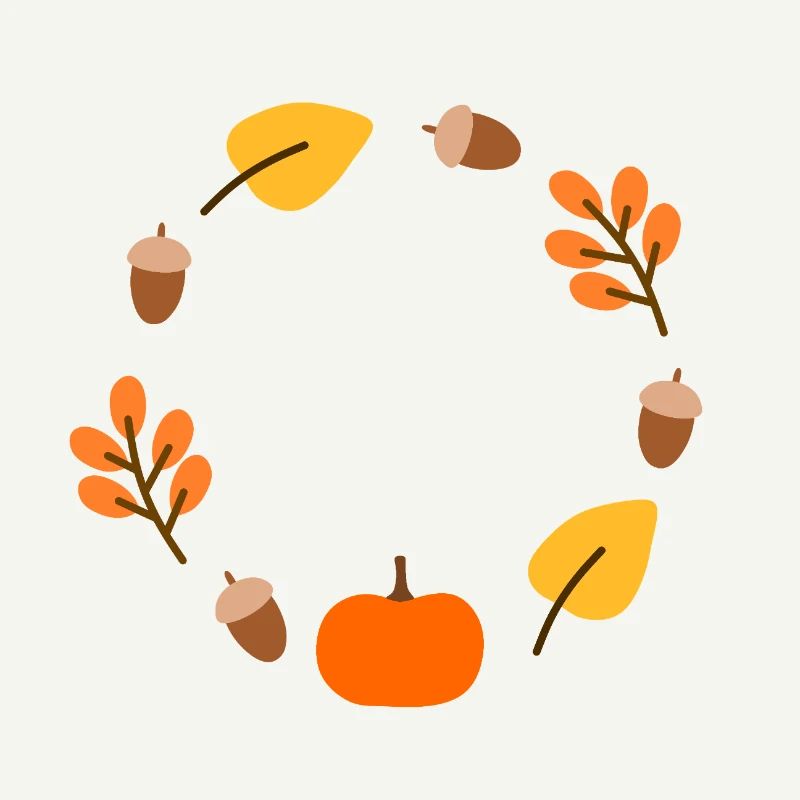 Conception de cercle de forêt d’automne