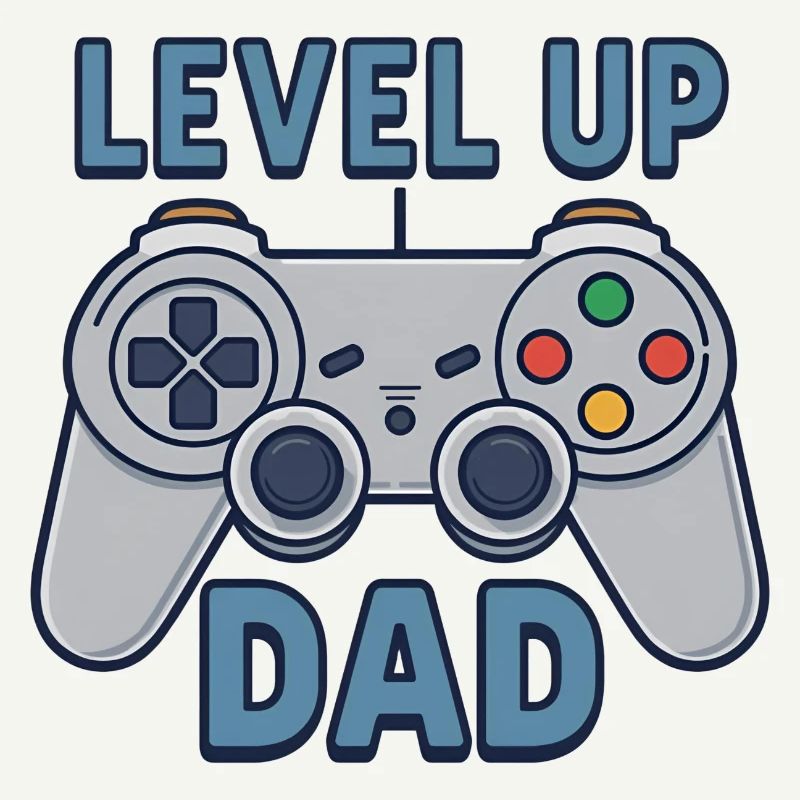 Level Up Dad – Gamer Controller Geschenk