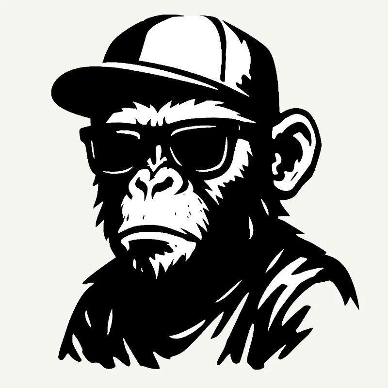 Conception de graffiti de singe urbain