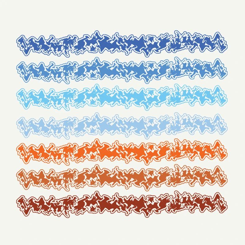 Abstract gradient lines design
