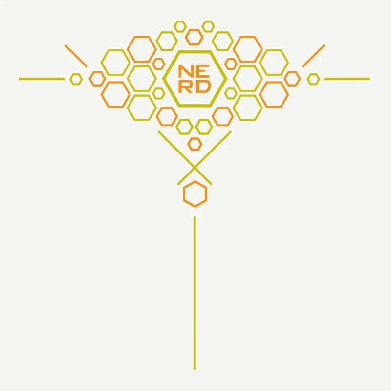 Nerd Hex Muster Gradient