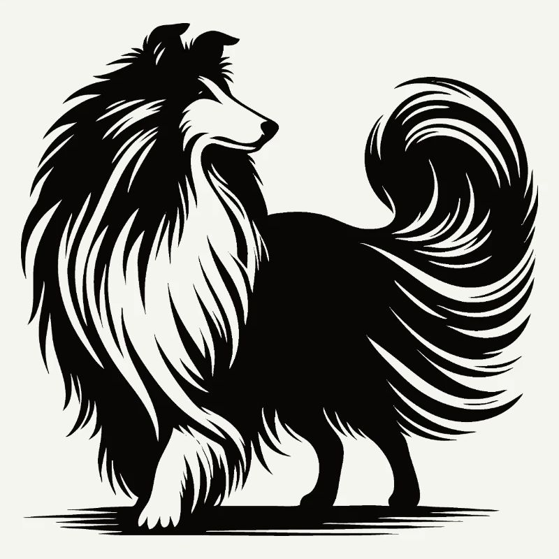 Conception de silhouette de colley cool