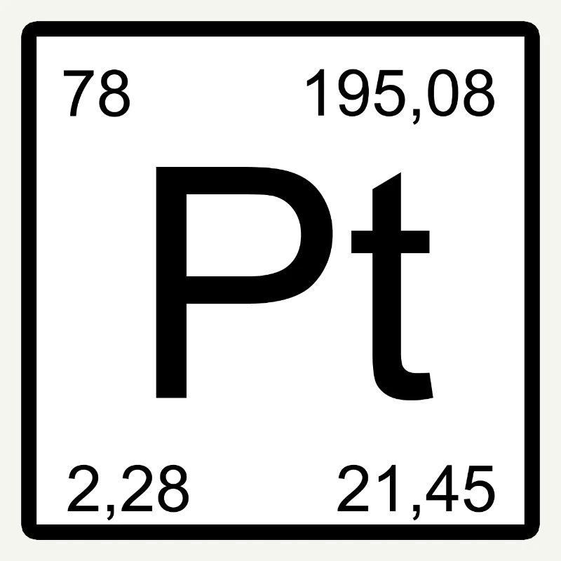 Platinum Pt Element Typog