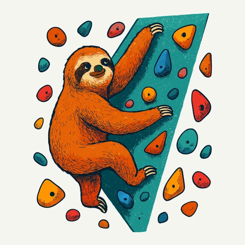 Bouldering Sloth Climbing Boulder Climber