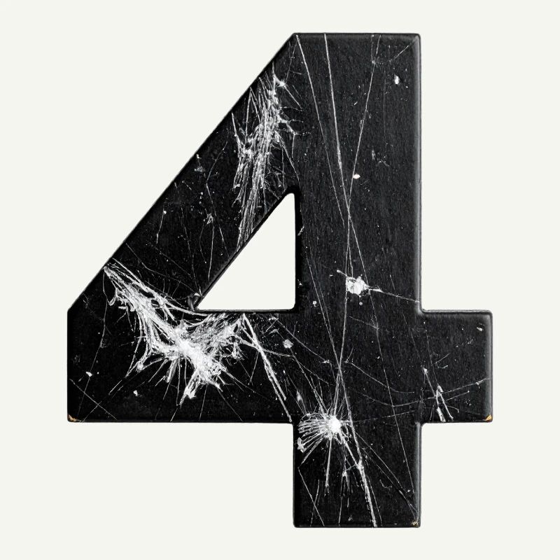 Black four-scratch pattern