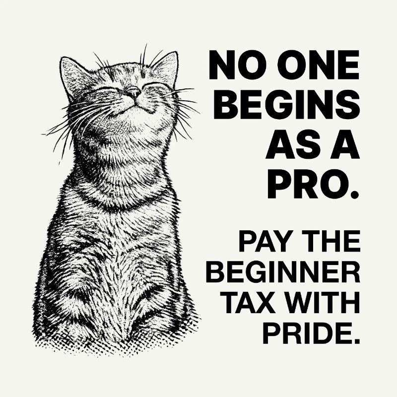 Beginner Mindset – Learning Cat Halftone