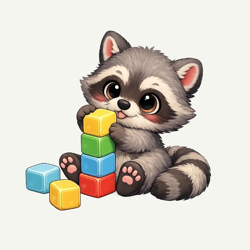 Bébé Oskar avec des blocs de construction