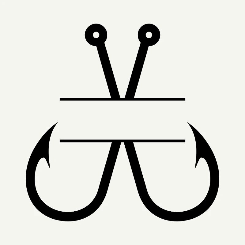 Fish Hook Name Monogram