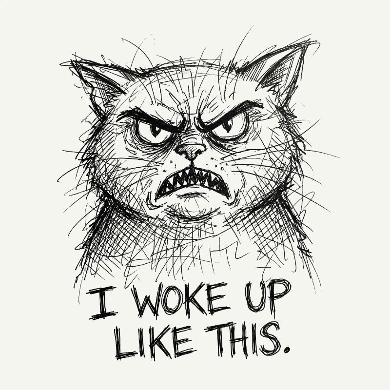 Wütige Katzen-Scribble