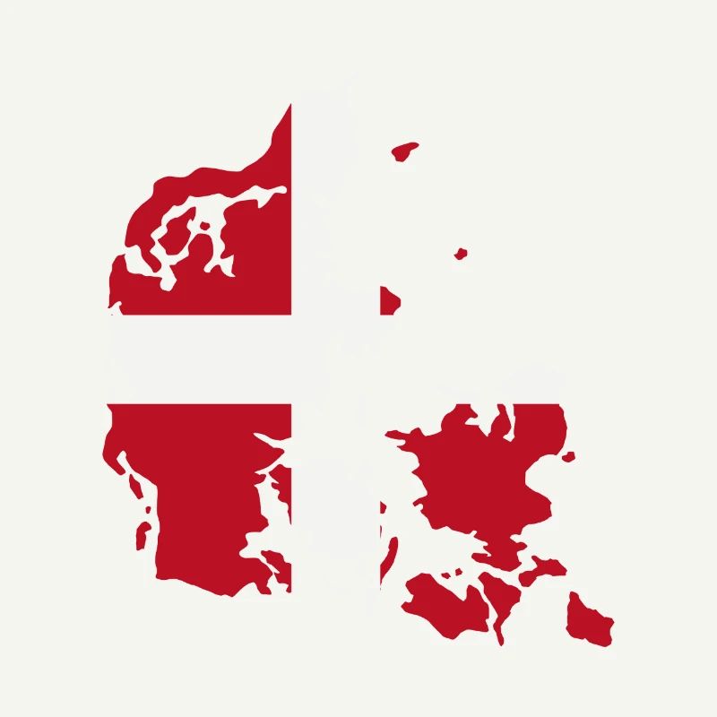 Denmark Flag Map