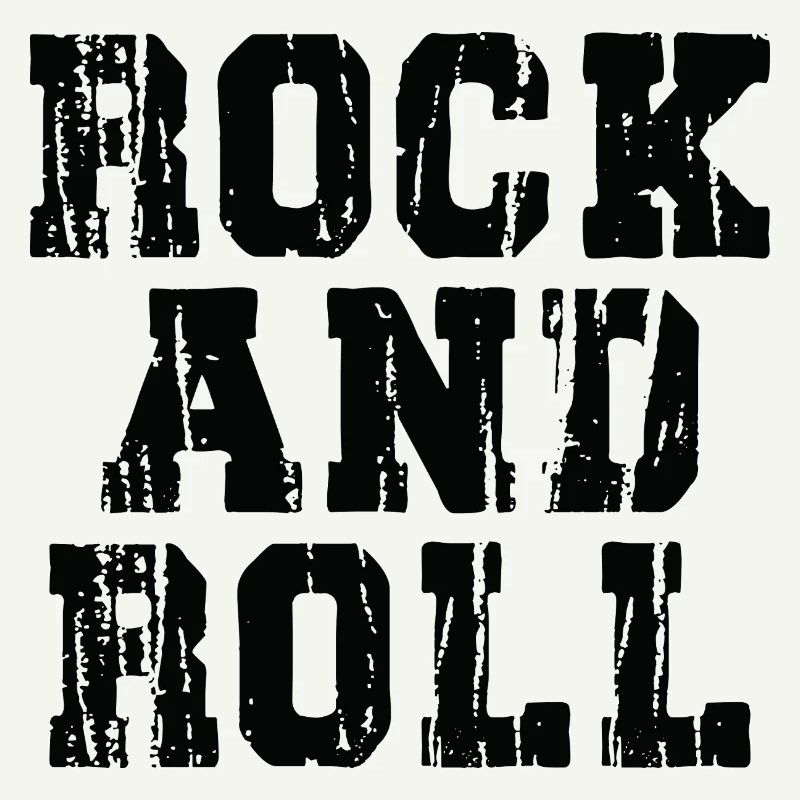 Rock and Roll Typographie Audacieuse et Usée