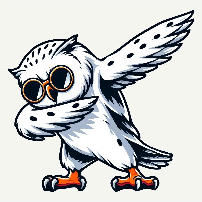 Coole Schneeeule Dabbing Pose