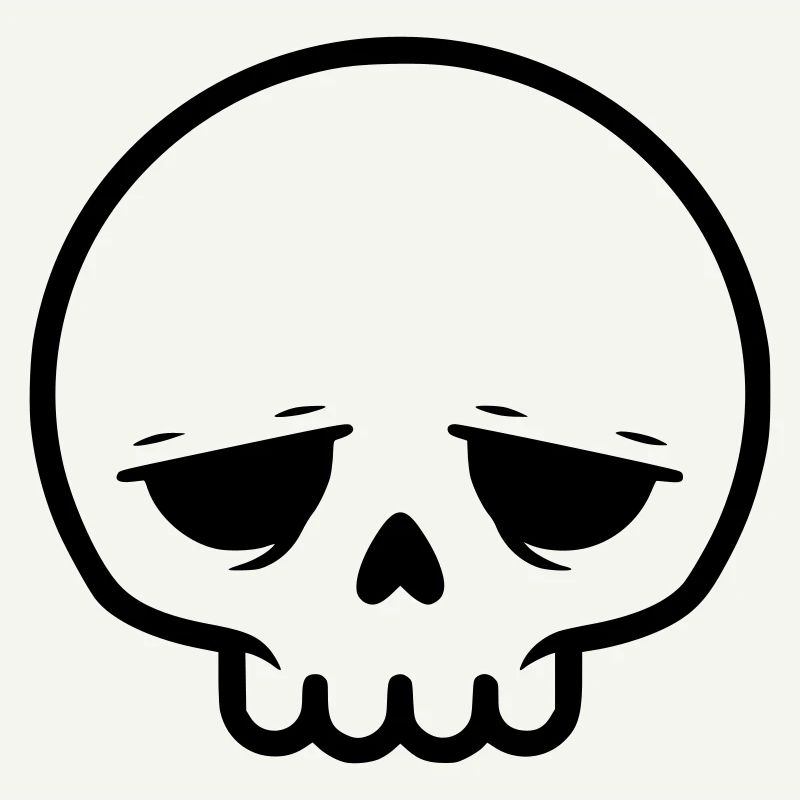 Trauriger Totenkopf | Emo & Goth Design
