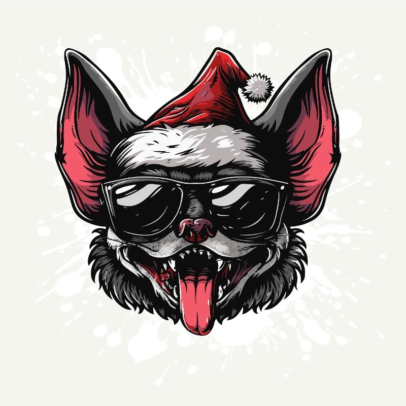 Fledermaus Weihnachten Lustig