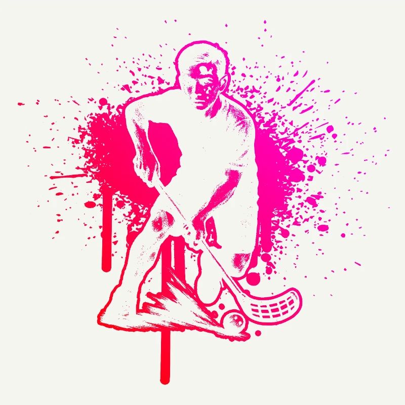 Conception vintage de floorball pour floorball