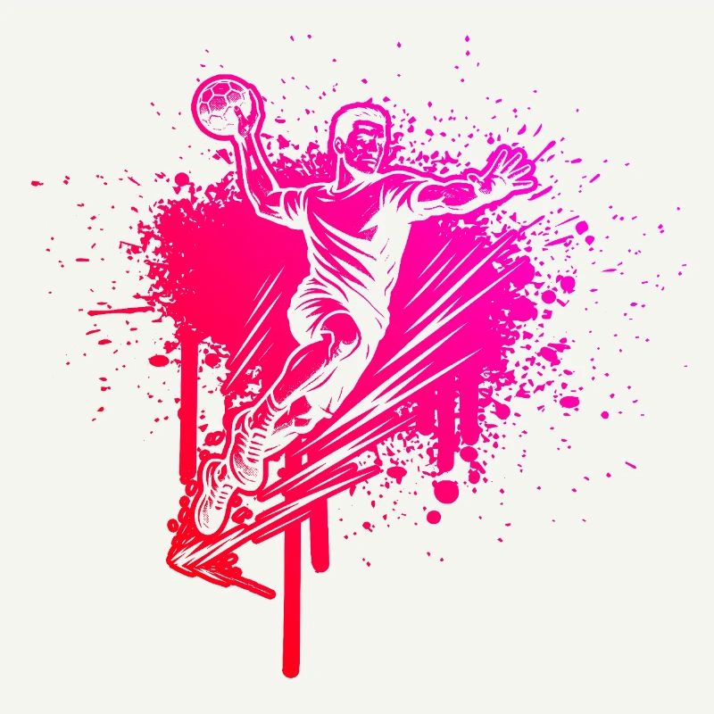 Clean handball artwork for men's handball