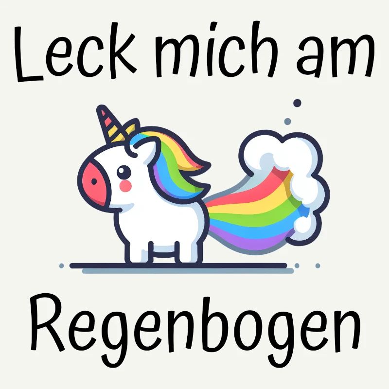 Lèche-moi à la phrase de licorne arc-en-ciel