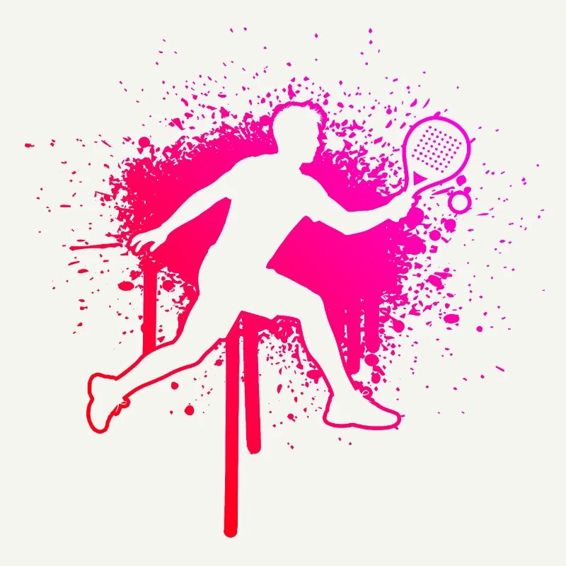 Éventail de padel et ballons de padel vont ensemble