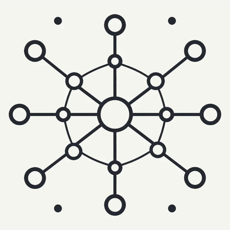 Central Network Star Pattern