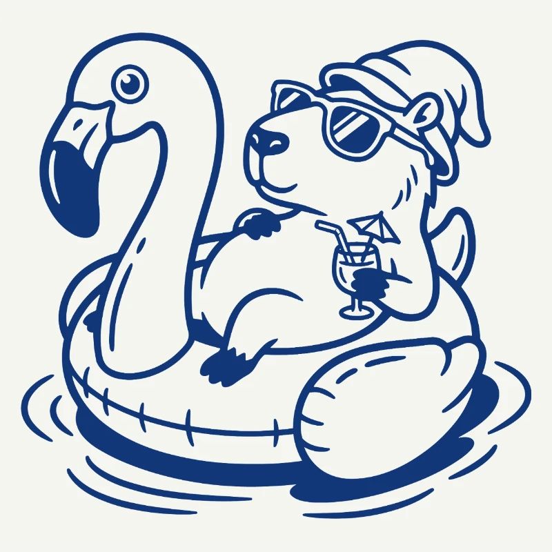 Flamingo-Float Capy