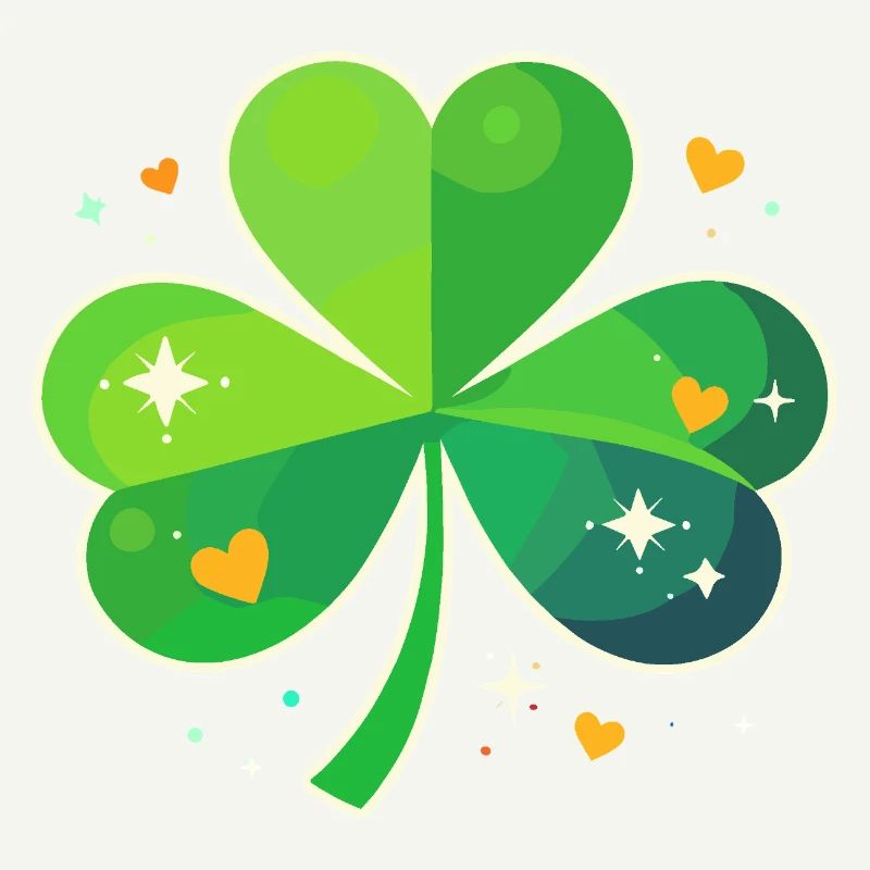 Fête de la Saint-Patrick Trèfle Lucky