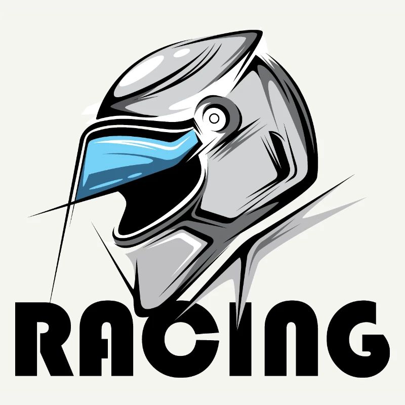 Icône de casque de course Illustration graphique de course