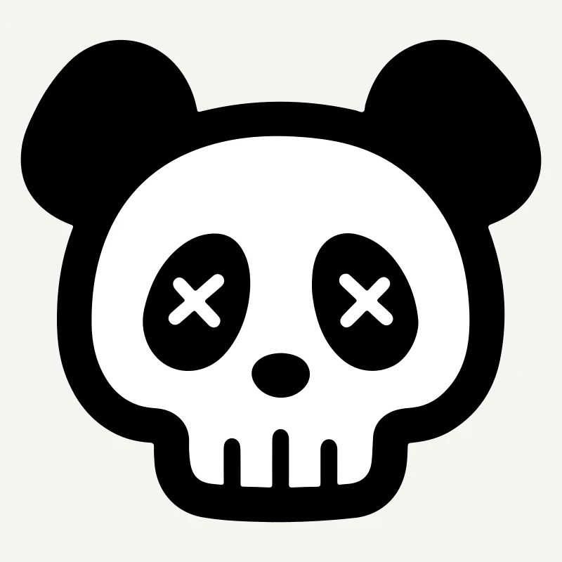 Squelette de crâne de panda