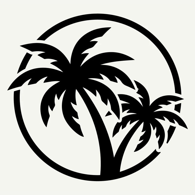 Palm Tree Symbol Beach