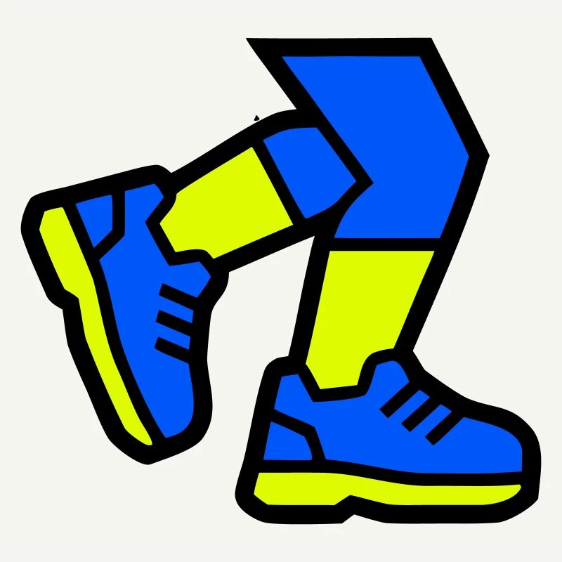 Jogging dynamique des jambes de coureur