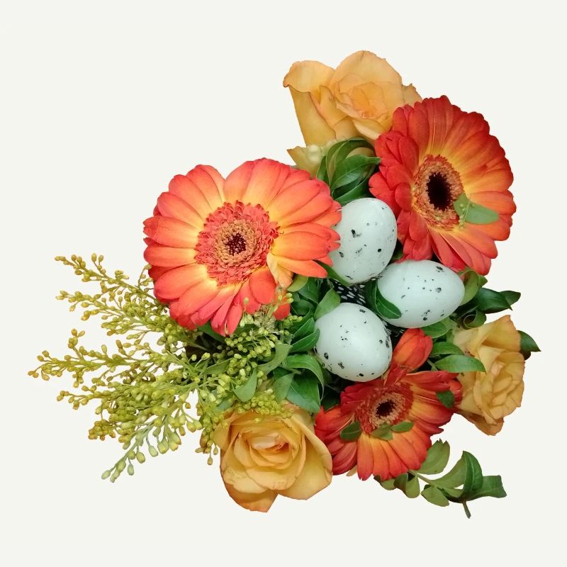 Bouquet with Easter Eggs Pattern
