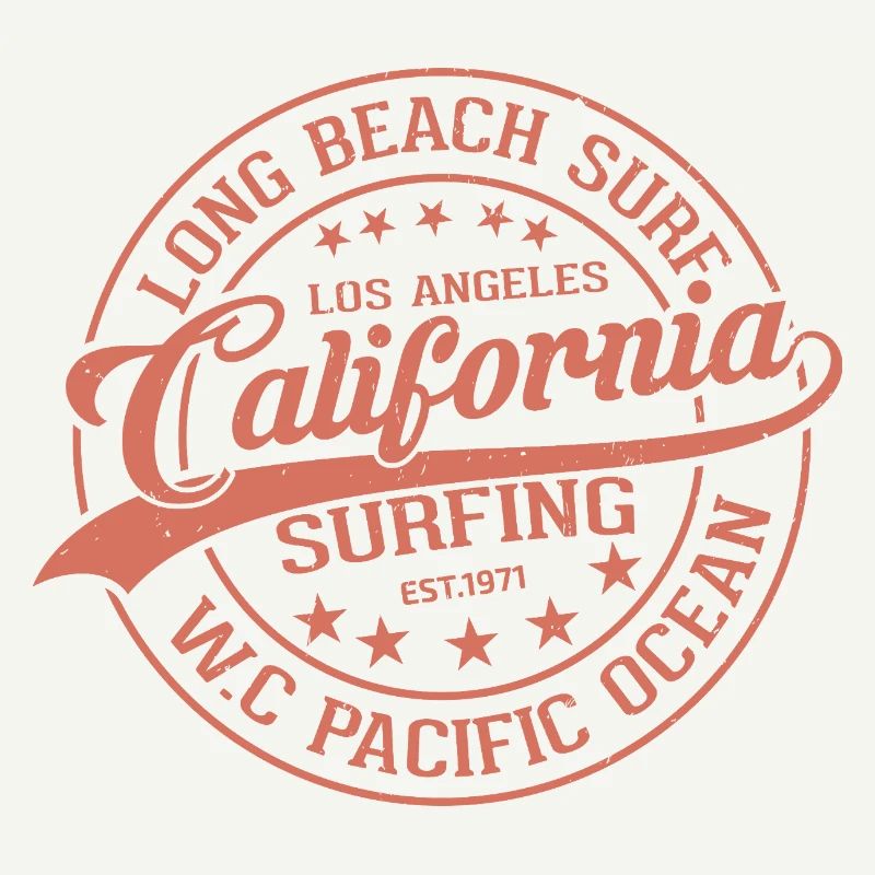 California Surfer Waves Pattern