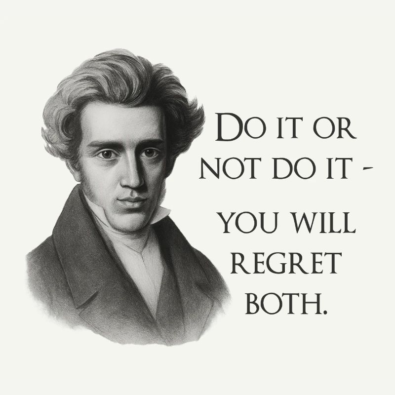 Zitat Kierkegaard: Tu es oder mach es nicht