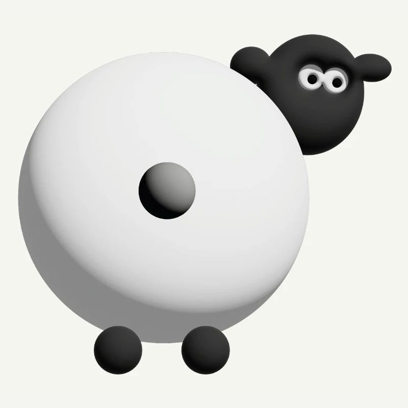 Conception de câlins 3D de mouton