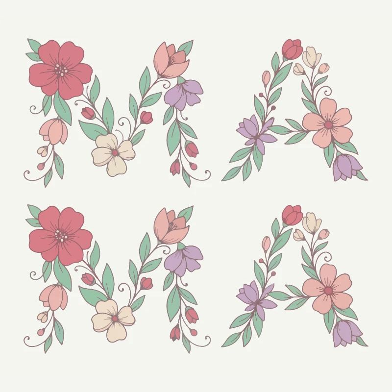 Mama Blumen Floral Schrift Beste Mutter Muttertag