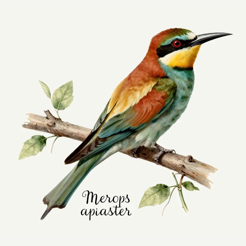 Guêpier d’Europe, illustration Merops apiaster